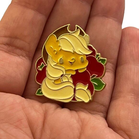 My Little Pony Apple Jack Kawaii Chibi Enamel Pin - Picture 9 of 9